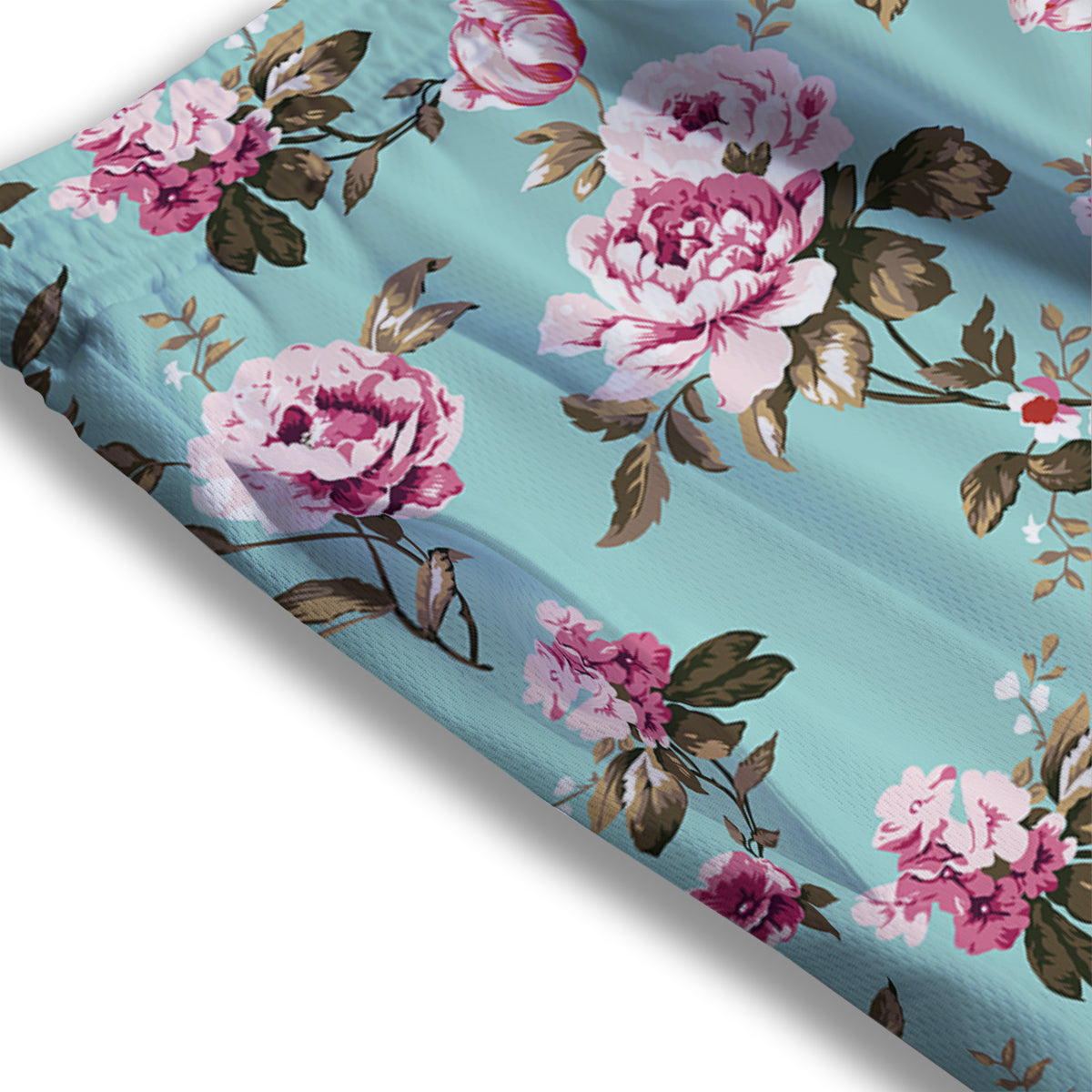 Floral Blossom Vintage Print Pattern Mesh Shorts
