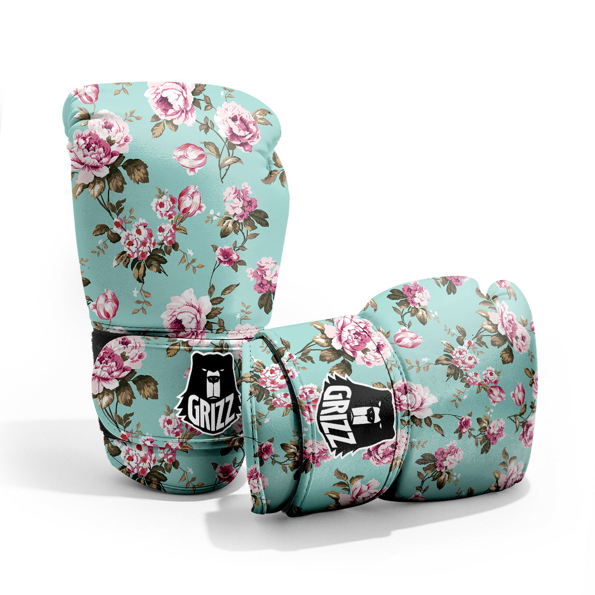 Floral Blossom Vintage Print Pattern Pro Boxing Glove