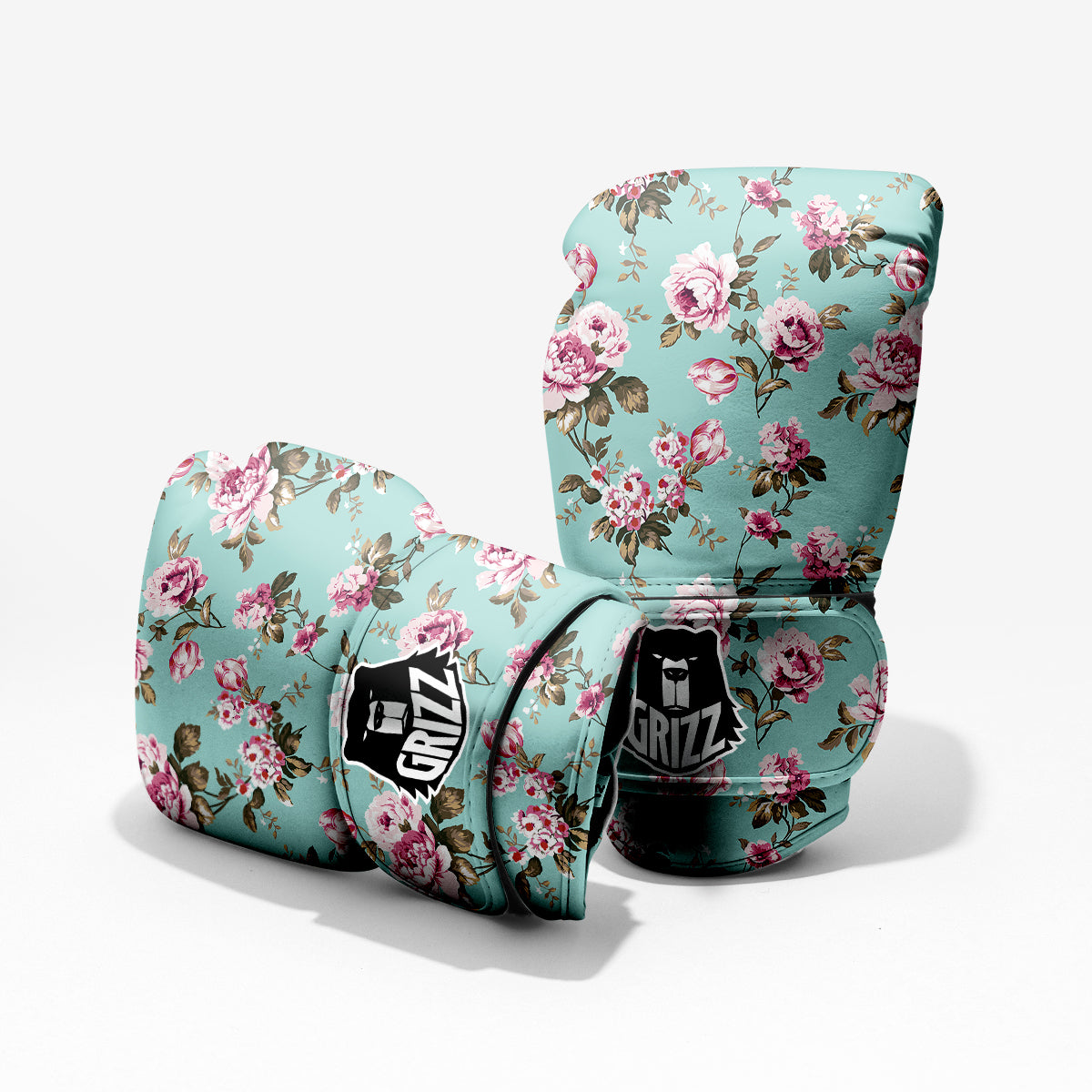 Floral Blossom Vintage Print Pattern Pro Boxing Glove