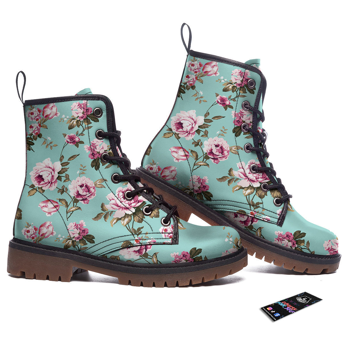 Floral Blossom Vintage Print Pattern Work Boots-grizzshop