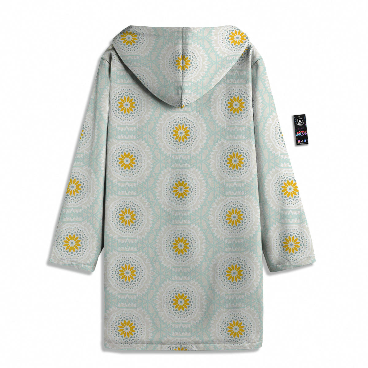 Floral Bohemian Pastel Print Pattern Men's Windbreaker Jacket-grizzshop