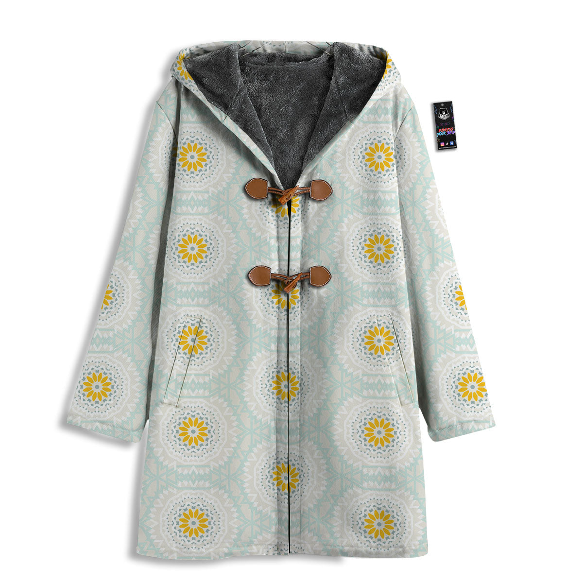 Floral Bohemian Pastel Print Pattern Men's Windbreaker Jacket-grizzshop