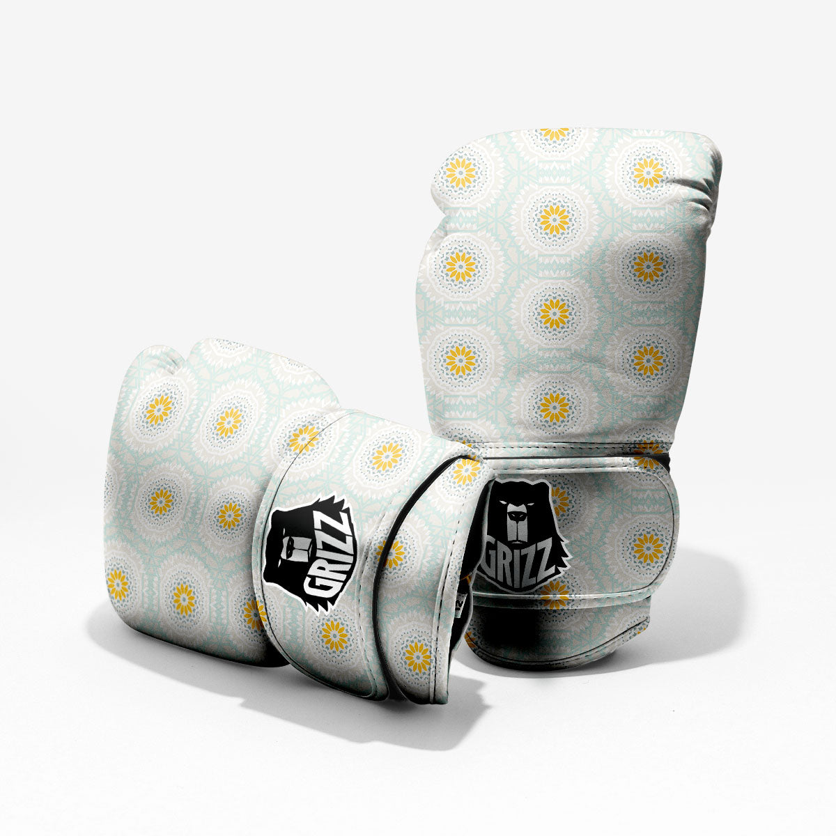 Floral Bohemian Pastel Print Pattern Pro Boxing Glove