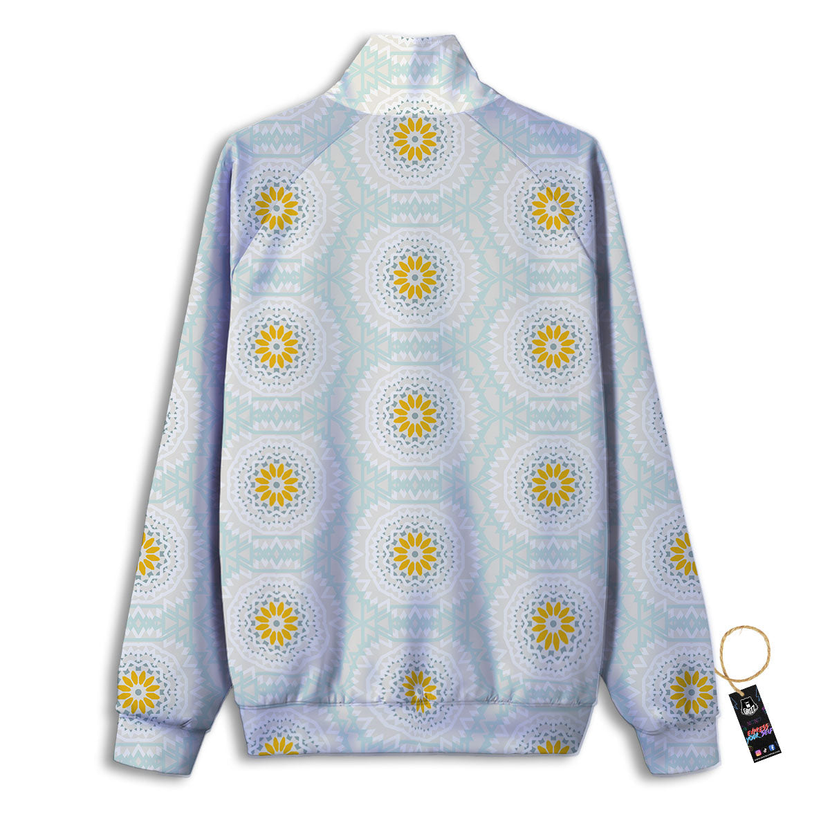 Floral Bohemian Pastel Print Pattern Track Jacket-grizzshop