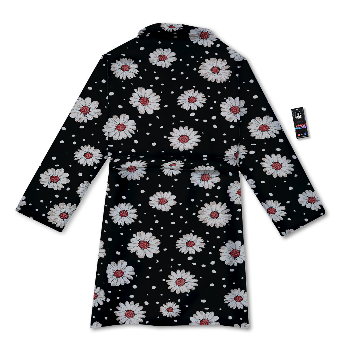 Floral Daisy Watercolor Print Pattern Bathrobe-grizzshop