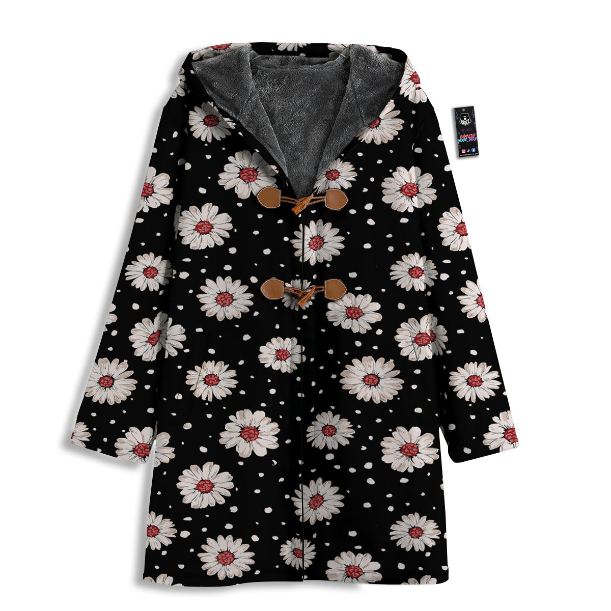 Floral Daisy Watercolor Print Pattern Men's Windbreaker Jacket-grizzshop
