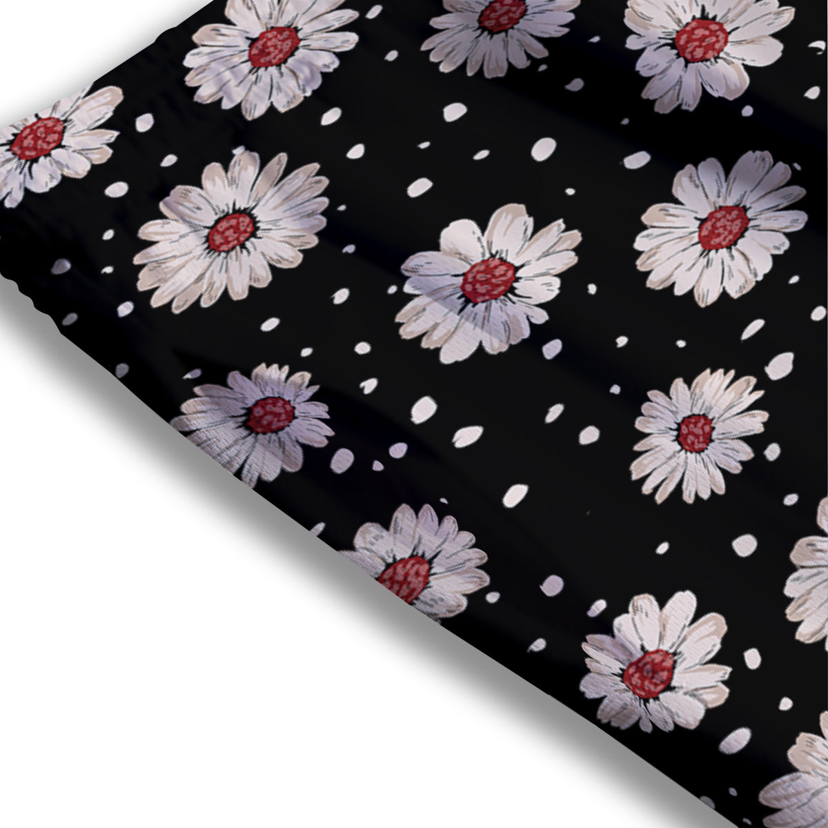 Floral Daisy Watercolor Print Pattern Mesh Shorts