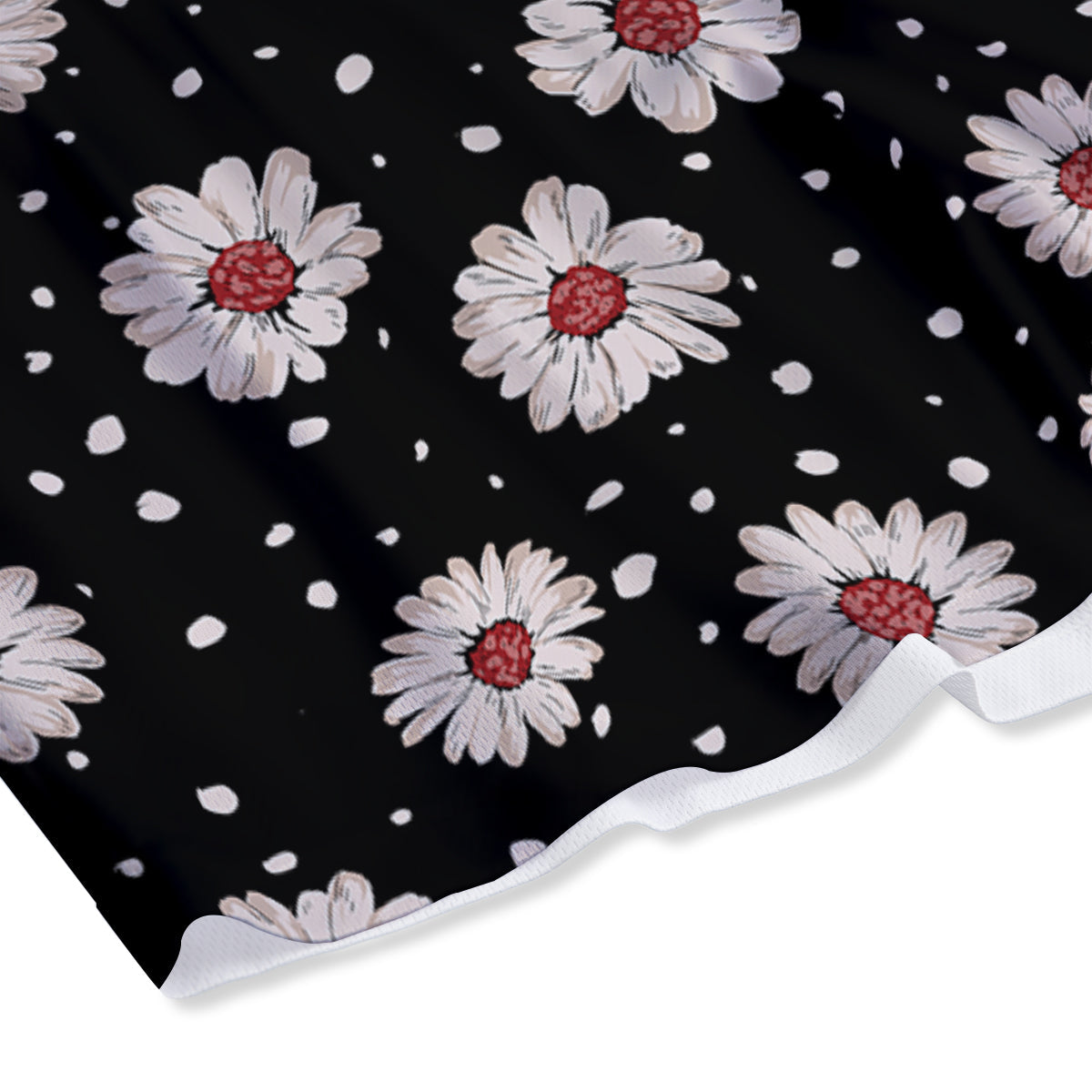 Floral Daisy Watercolor Print Pattern Mesh Shorts