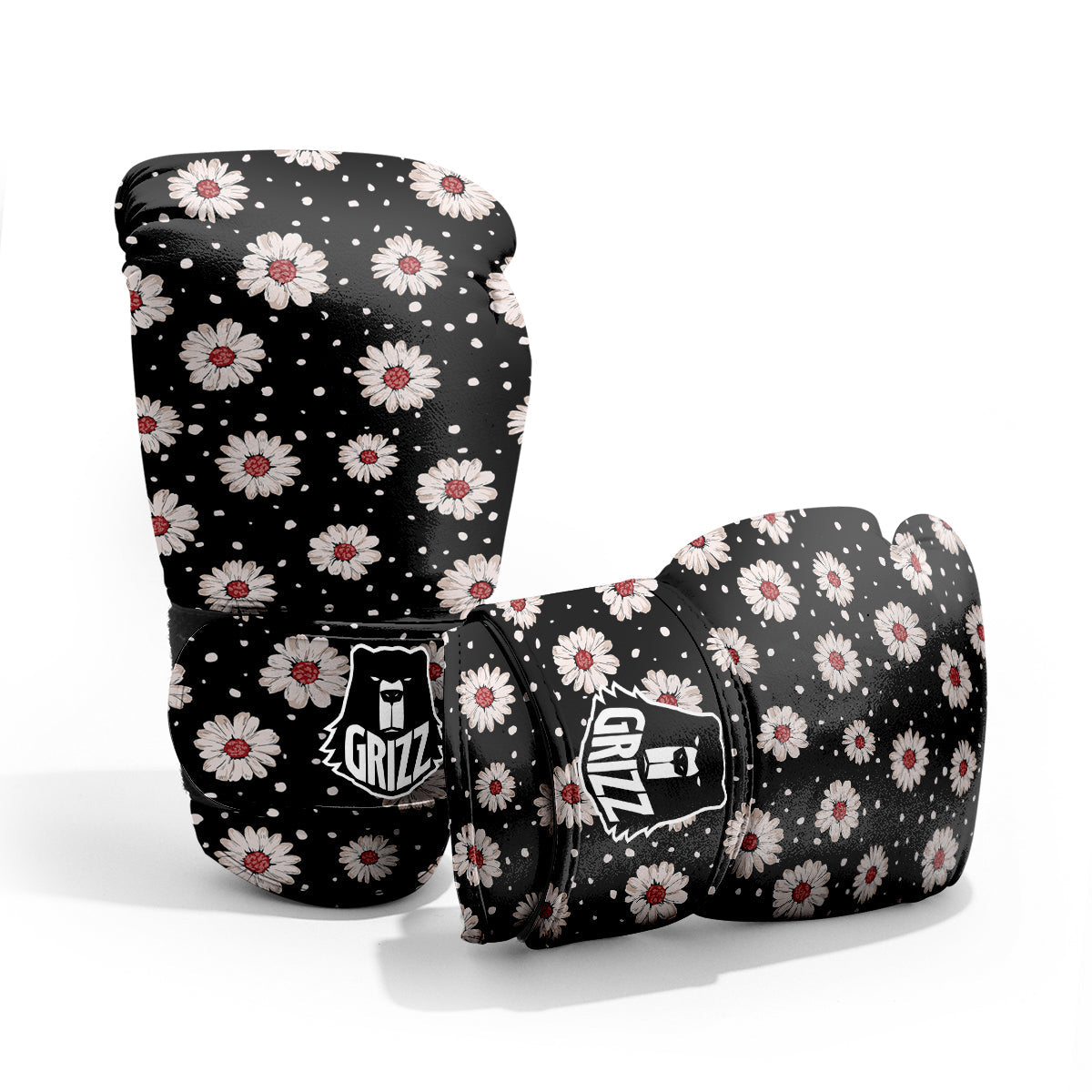 Floral Daisy Watercolor Print Pattern Pro Boxing Glove