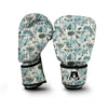 Floral Dragonfly Print Boxing Gloves-grizzshop