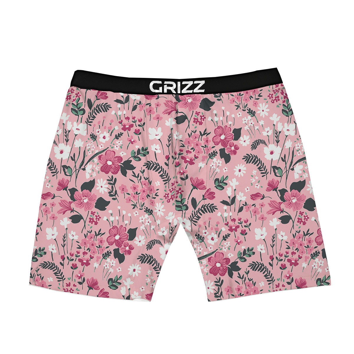 Floral Flower Pink Print Pattern Boxer Briefs-grizzshop