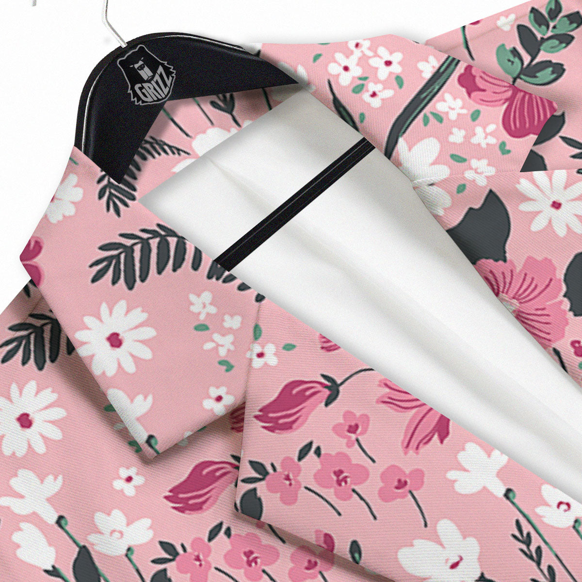 Floral Flower Pink Print Pattern Men's Sport Coat-grizzshop