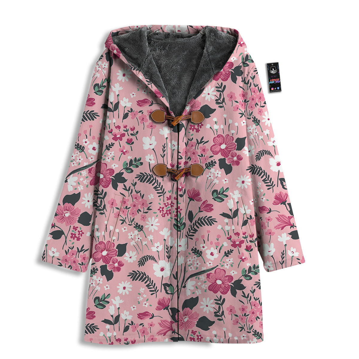Floral Flower Pink Print Pattern Men's Windbreaker Jacket-grizzshop