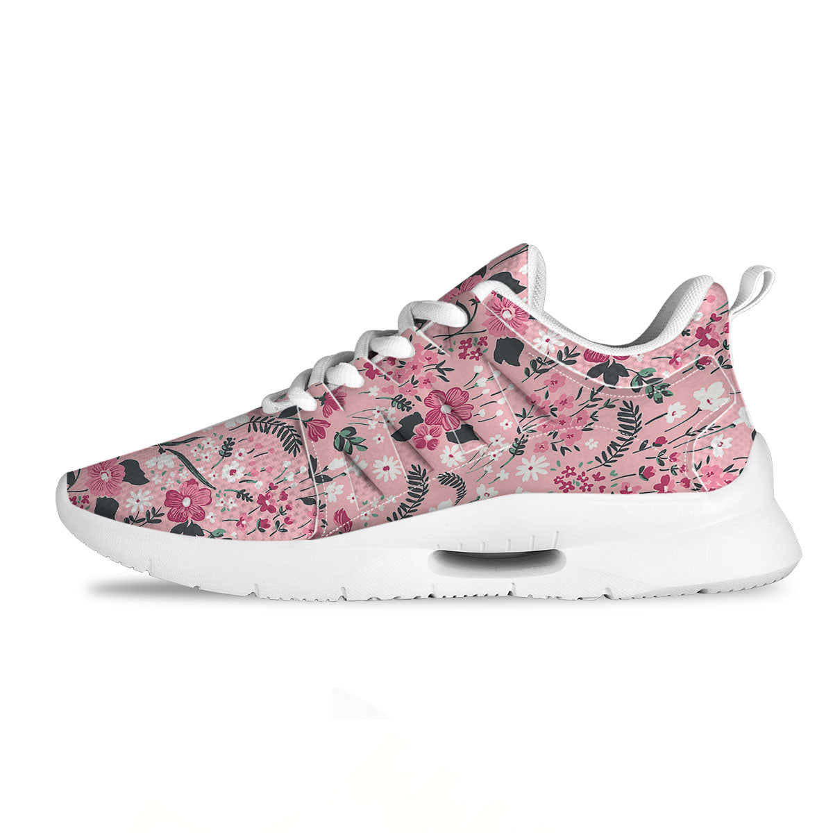 Floral Flower Pink Print Pattern Tennis Shoes-grizzshop