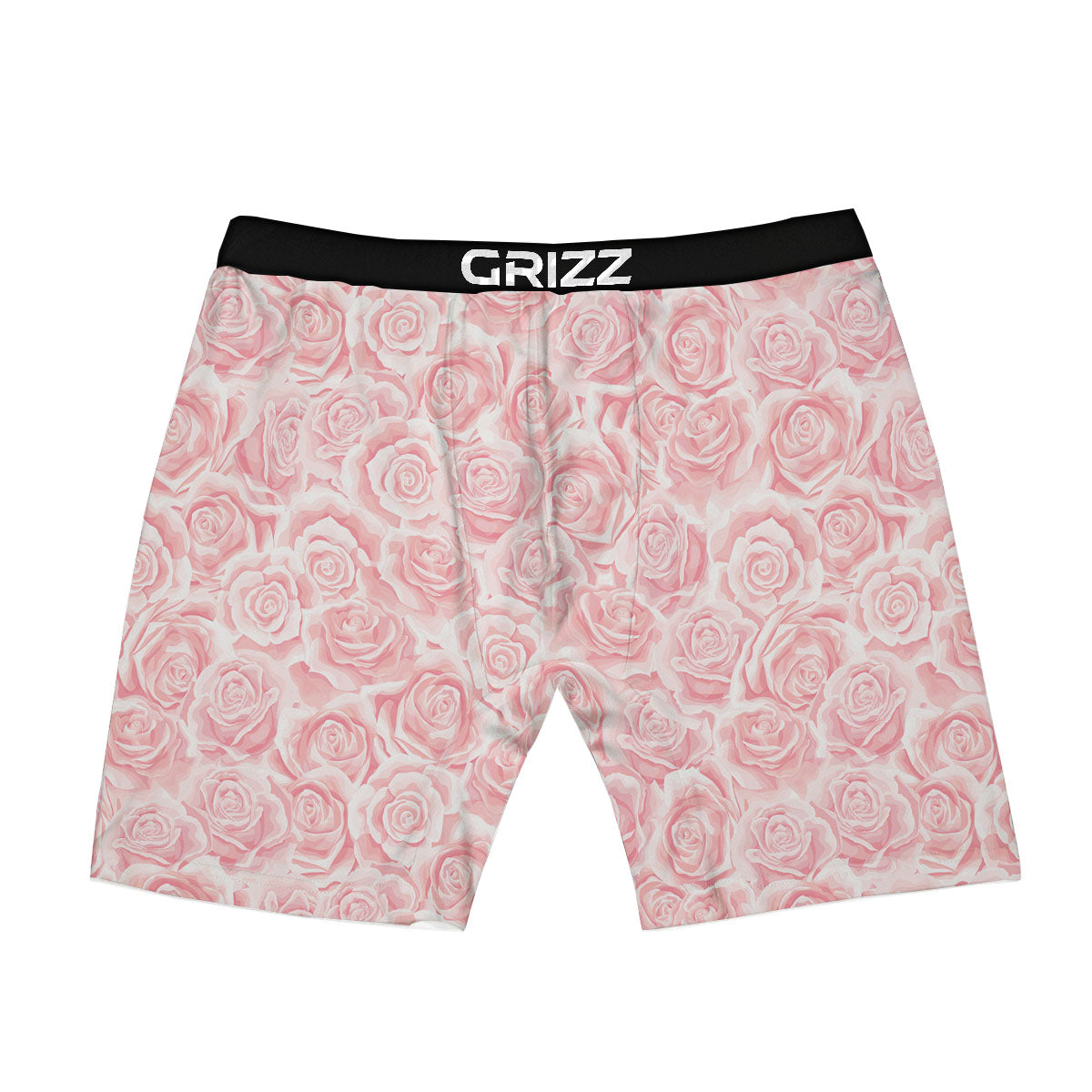 Floral Flower Pink Rose Print Pattern Boxer Briefs-grizzshop