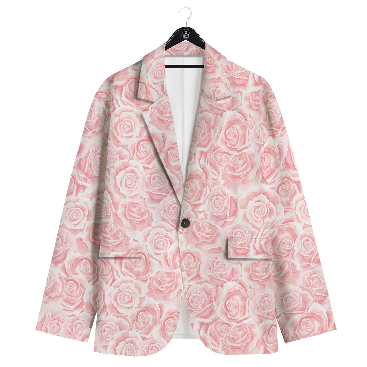 Floral Flower Pink Rose Print Pattern Men's Sport Coat-grizzshop