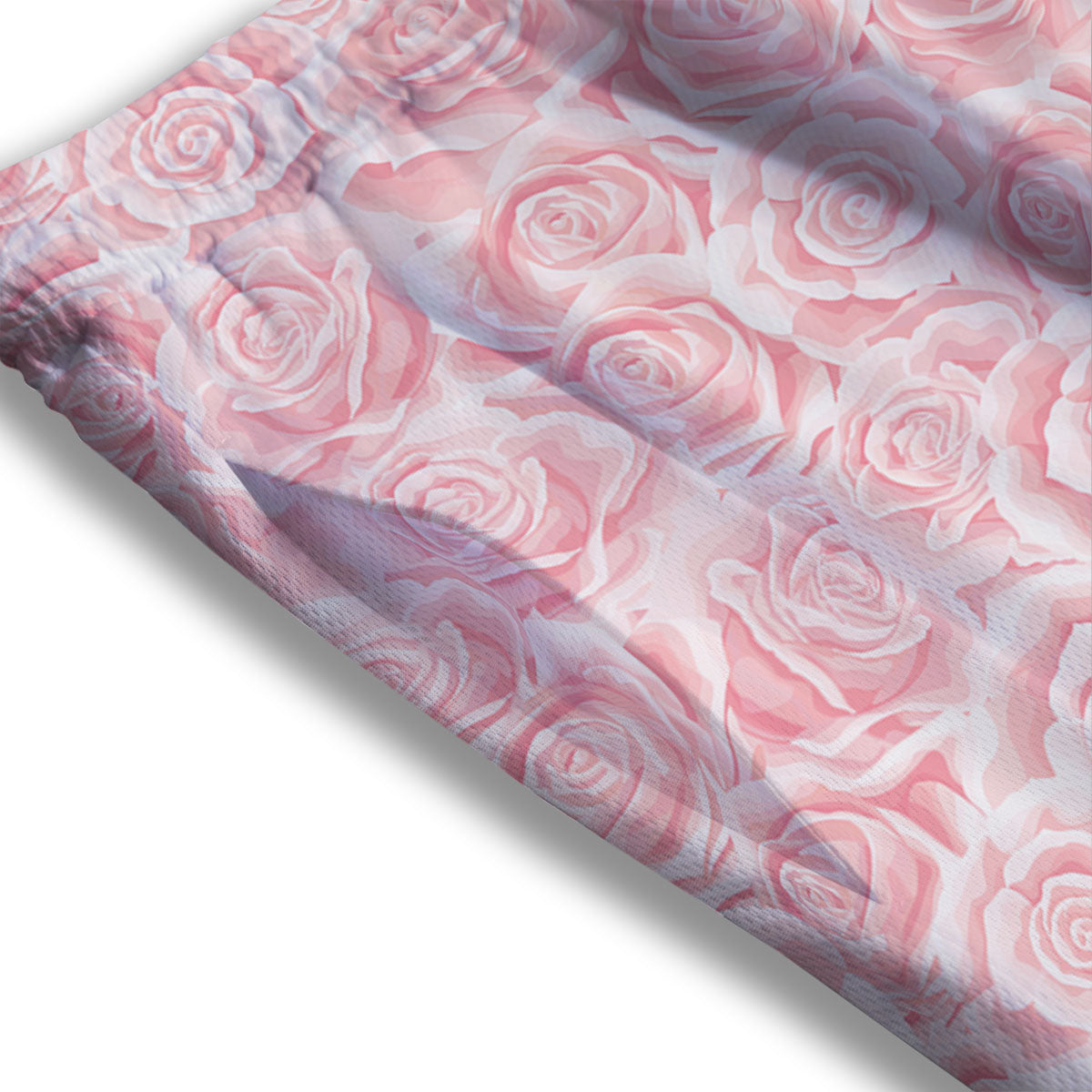 Floral Flower Pink Rose Print Pattern Mesh Shorts