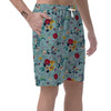 Floral Flower Print Men's Shorts-grizzshop