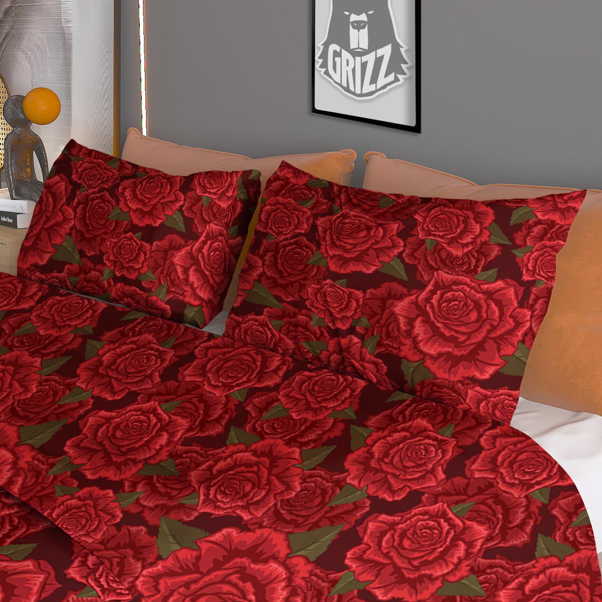 Floral Blossom Vintage Print Pattern Duvet Cover Bedding Set