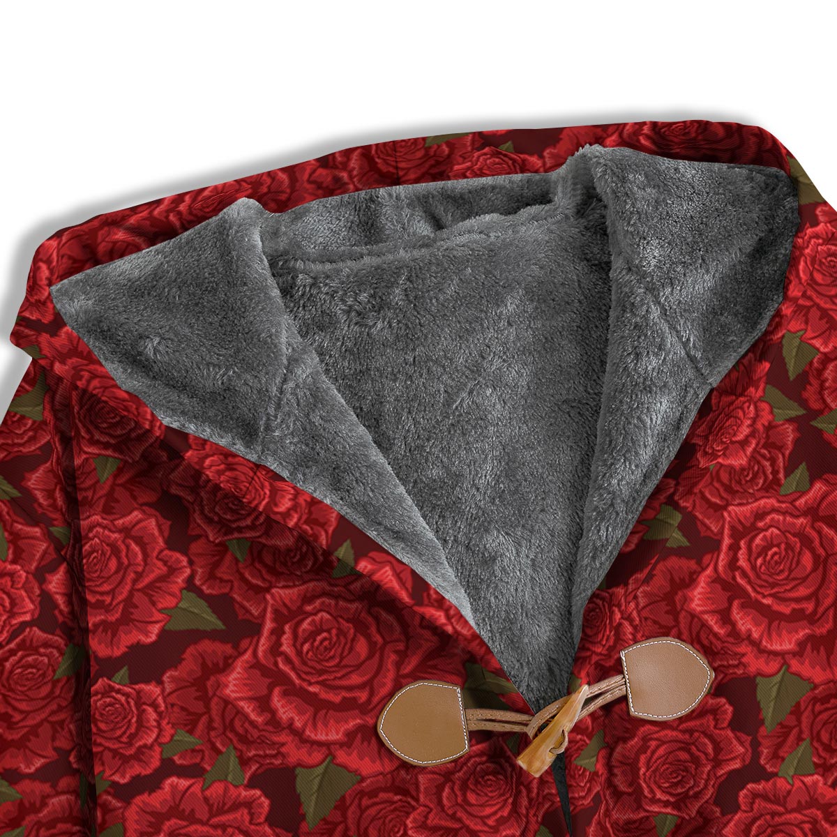 Floral Flower Red Rose Print Pattern Men's Windbreaker Jacket-grizzshop