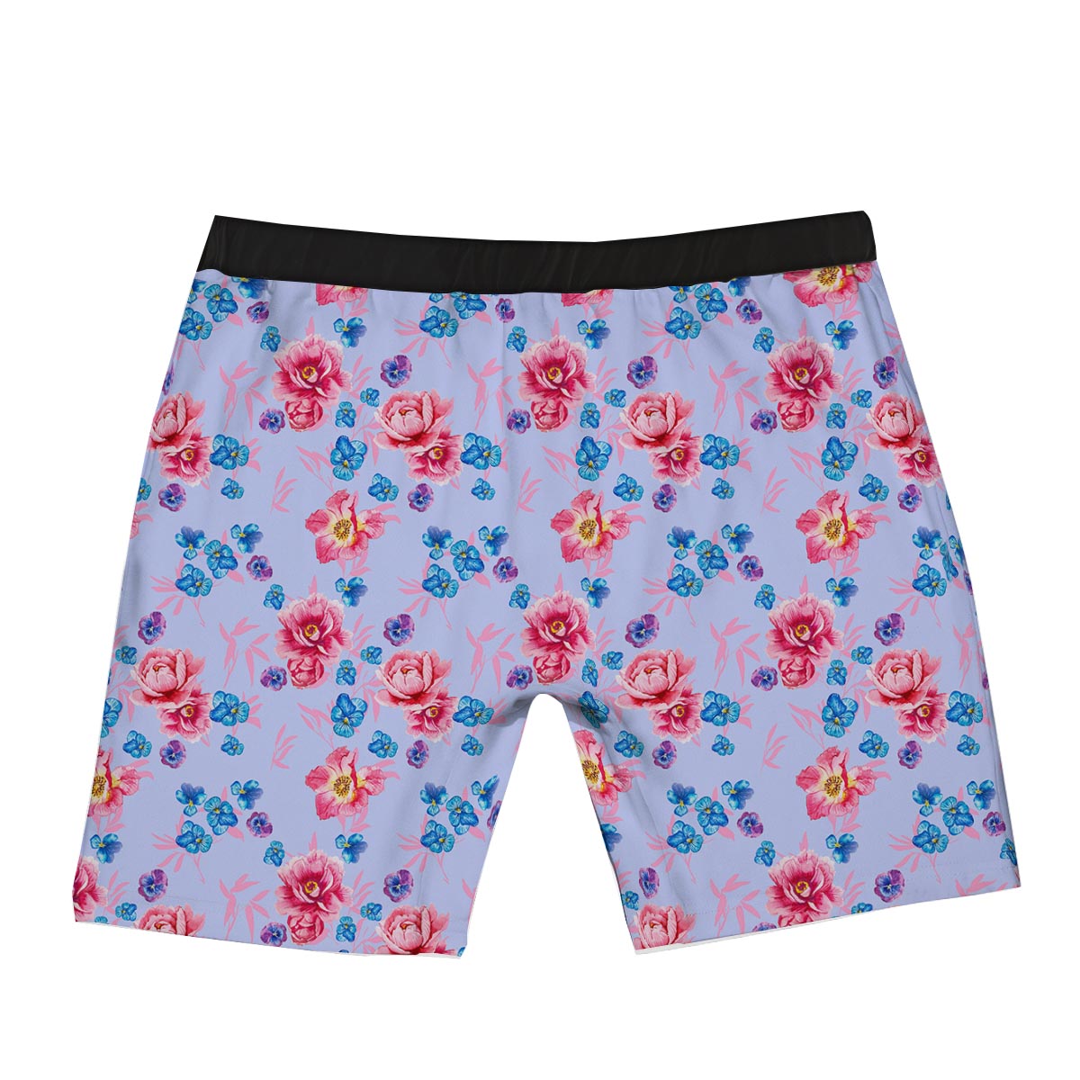 Floral Flower Rose Pansy Print Pattern Boxer Briefs-grizzshop