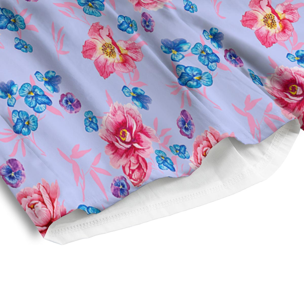 Floral Flower Rose Pansy Print Pattern Men's Athletic Shorts