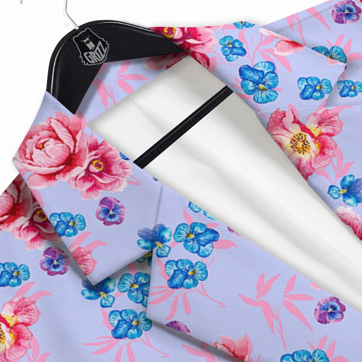 Floral Flower Rose Pansy Print Pattern Men's Sport Coat-grizzshop