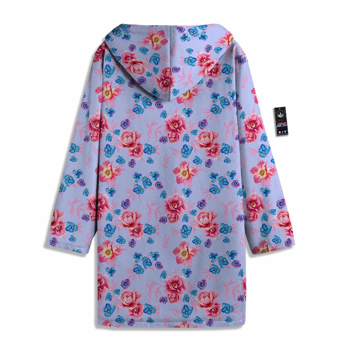 Floral Flower Rose Pansy Print Pattern Men's Windbreaker Jacket-grizzshop
