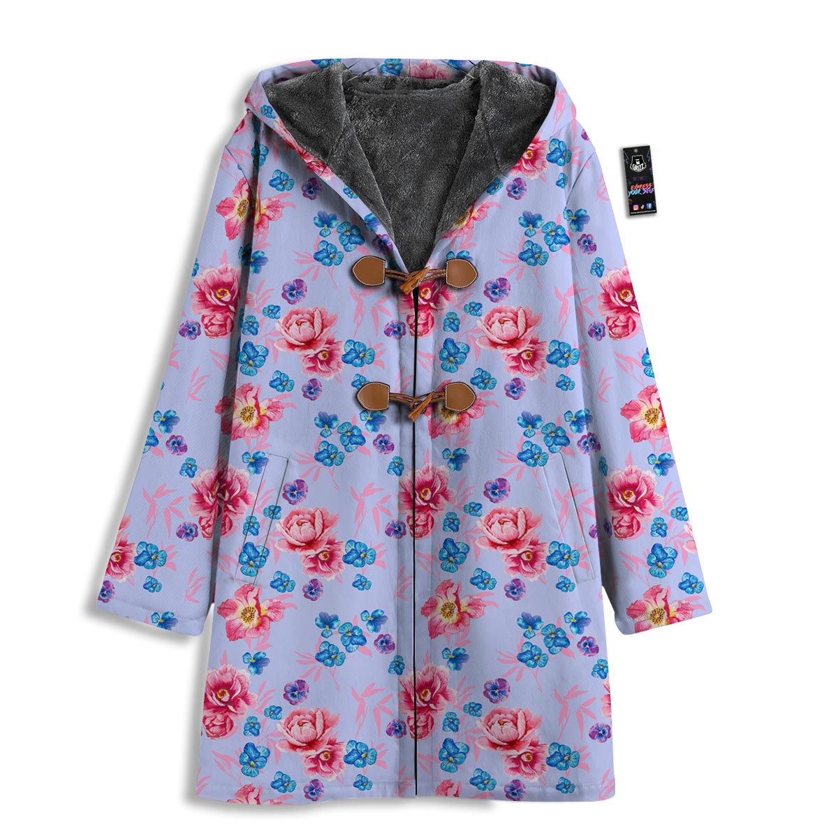 Floral Flower Rose Pansy Print Pattern Men's Windbreaker Jacket-grizzshop