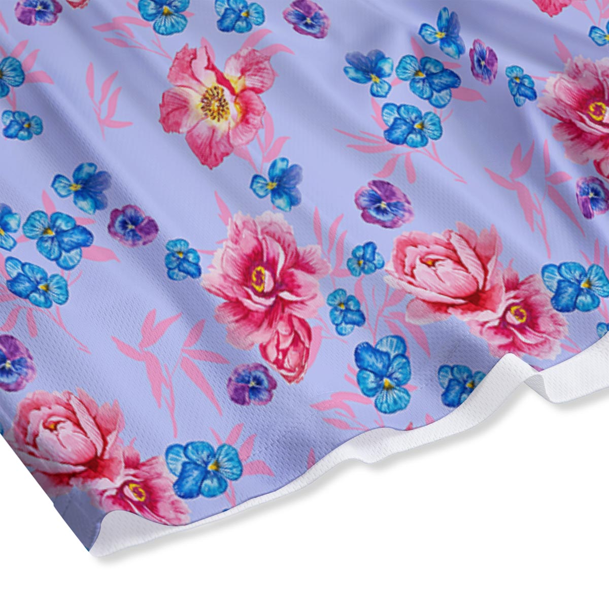 Floral Flower Rose Pansy Print Pattern Mesh Shorts