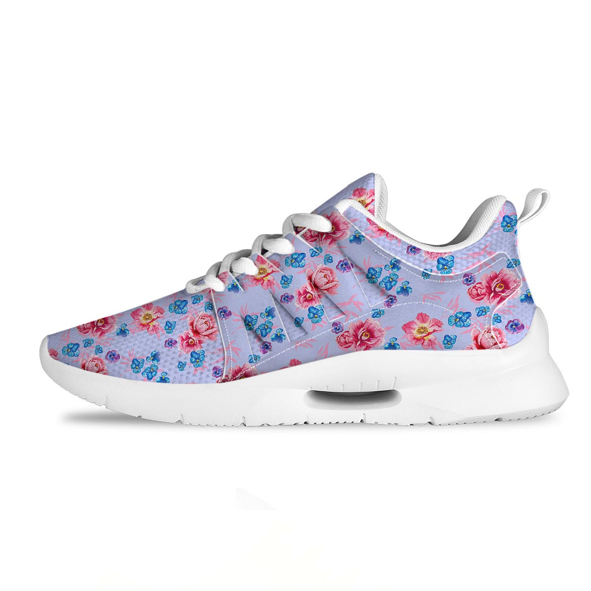 Floral Flower Rose Pansy Print Pattern Tennis Shoes-grizzshop