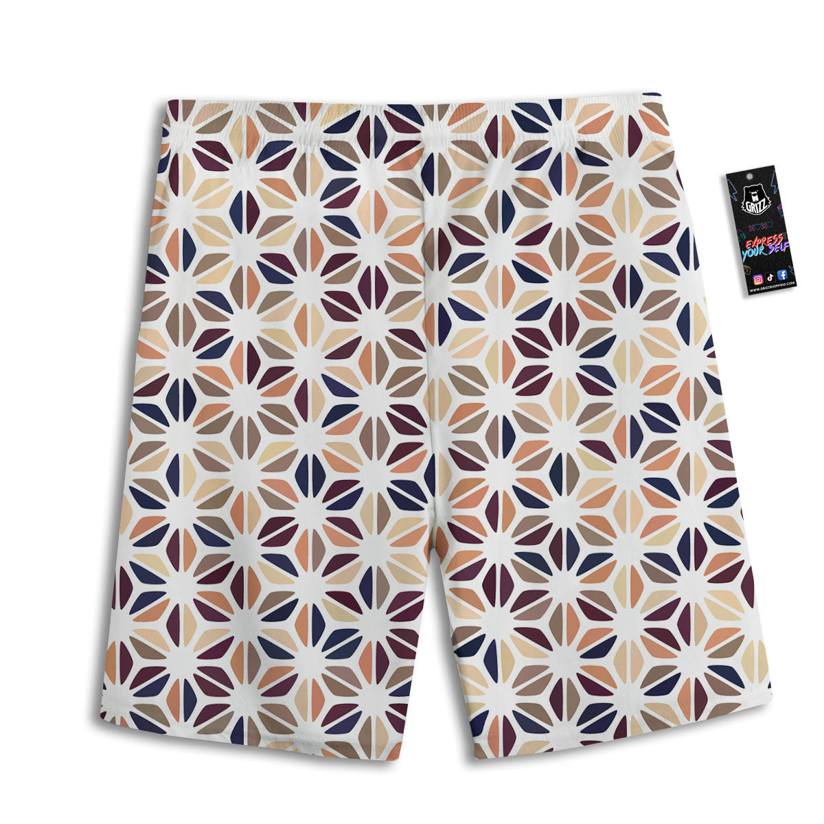 Flowers Lavender Print Pattern Men's Athletic Shorts