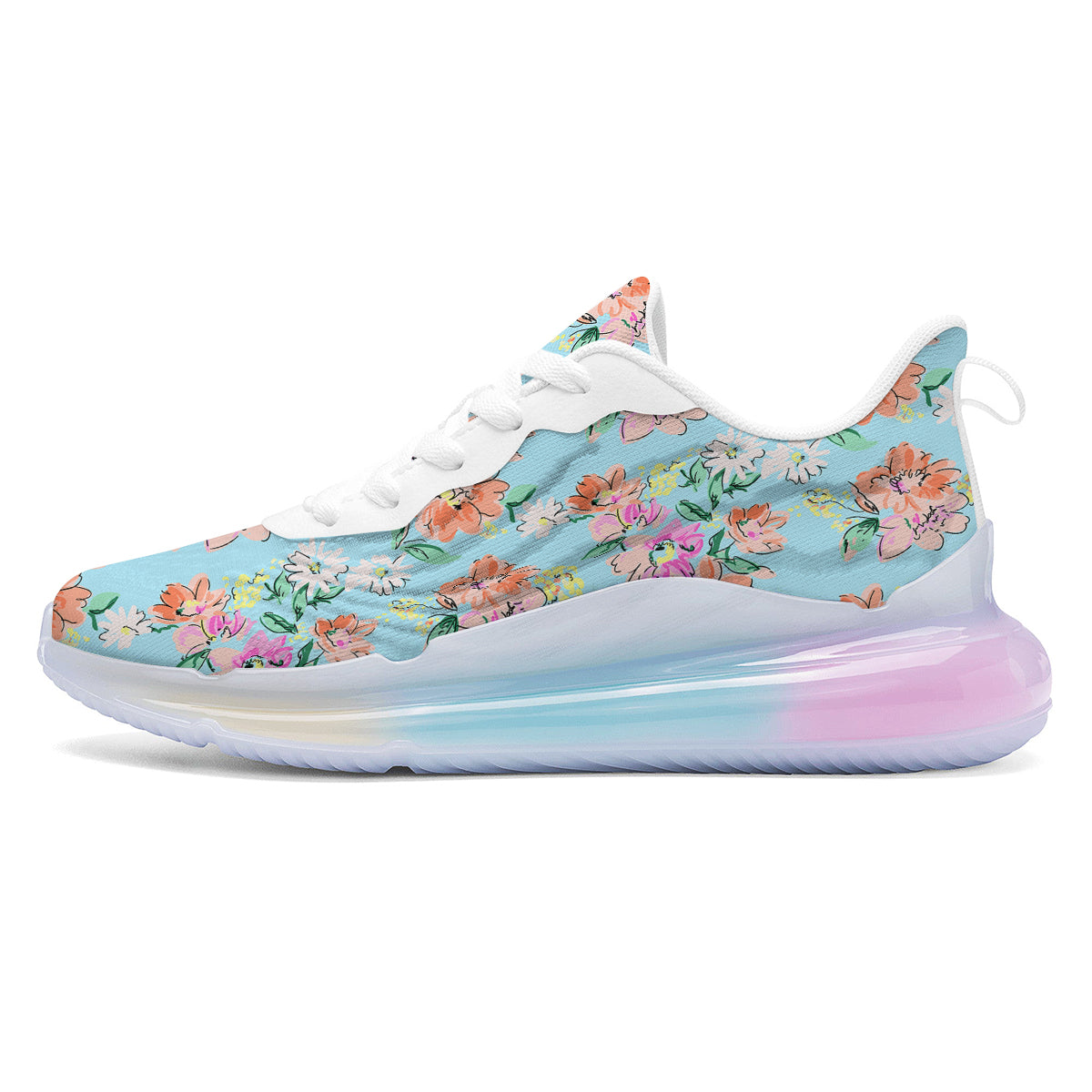 Floral Girly Vintage Print Pattern Running Sneakers-grizzshop
