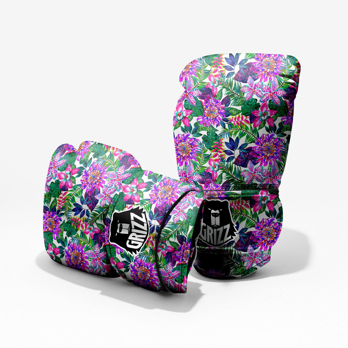 Floral Hawaii Colorful Print Pattern Colorful Pro Boxing Glove