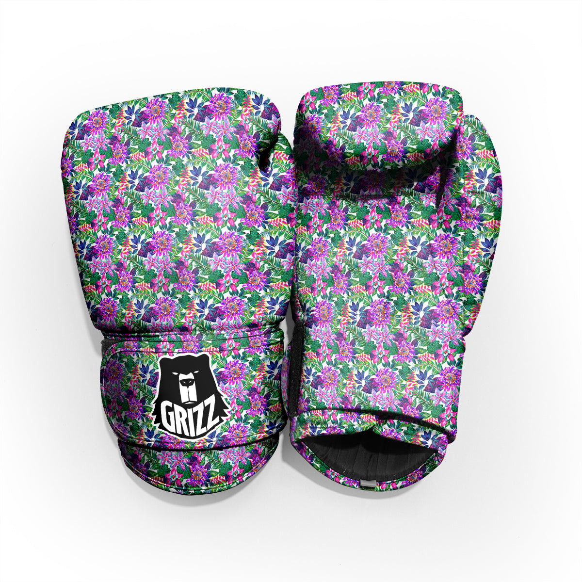 Floral Hawaii Colorful Print Pattern Pro Boxing Glove