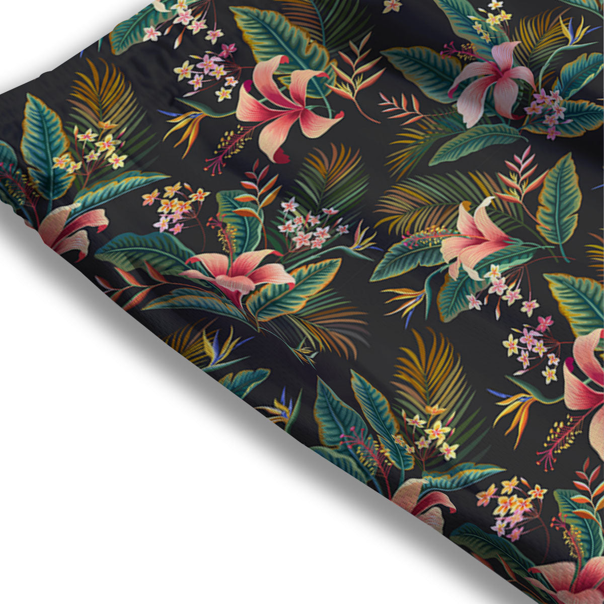 Floral Hawaiian Print Pattern Mesh Shorts