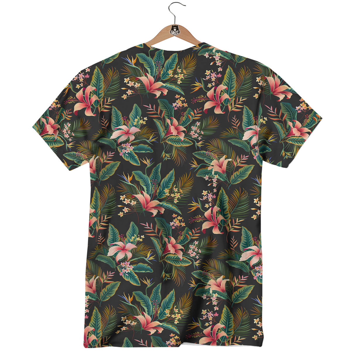 Floral Hawaiian Print Pattern T-Shirt-grizzshop