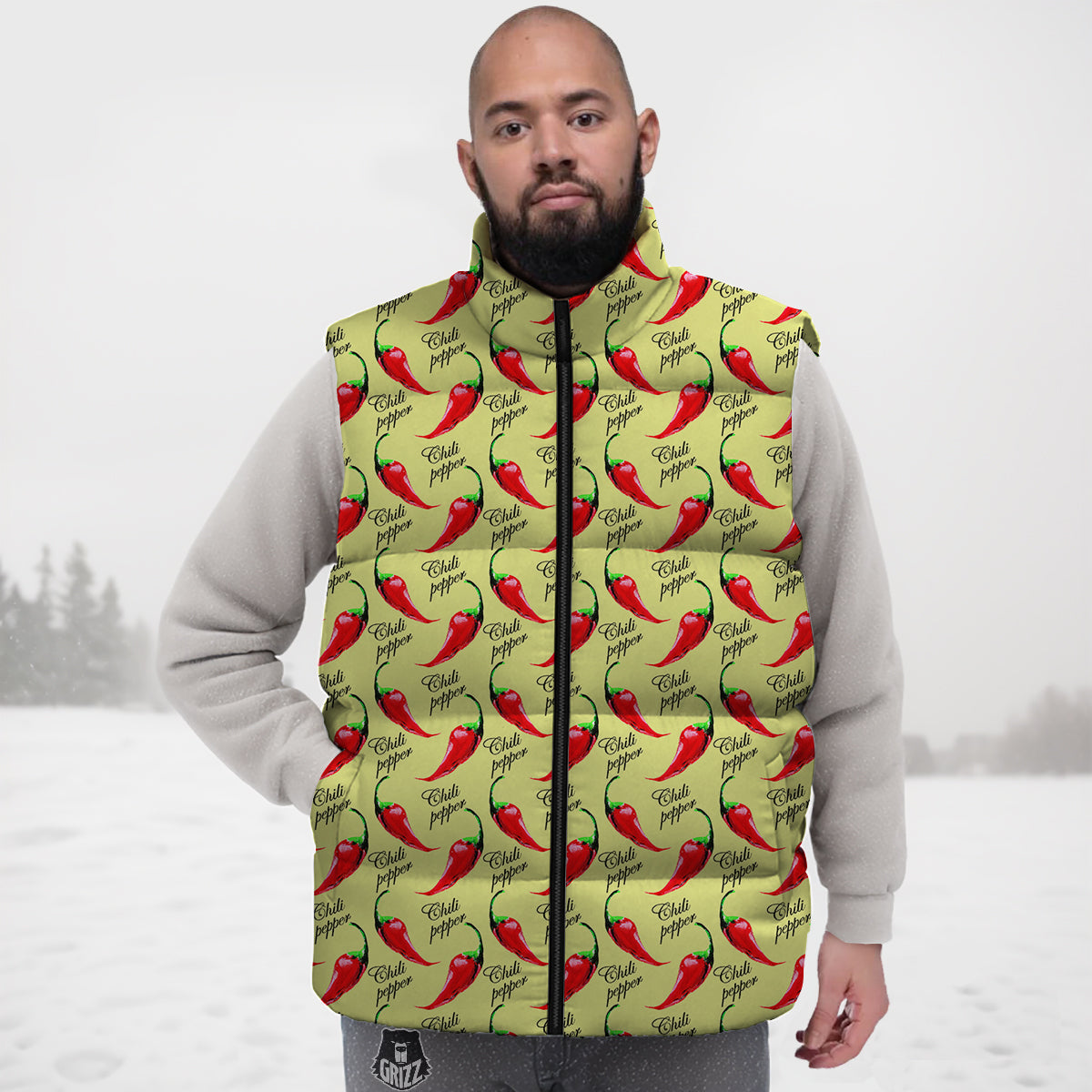 Floral Hawaiian Tropical Palm Leaves Pattern Print Down Vest-grizzshop