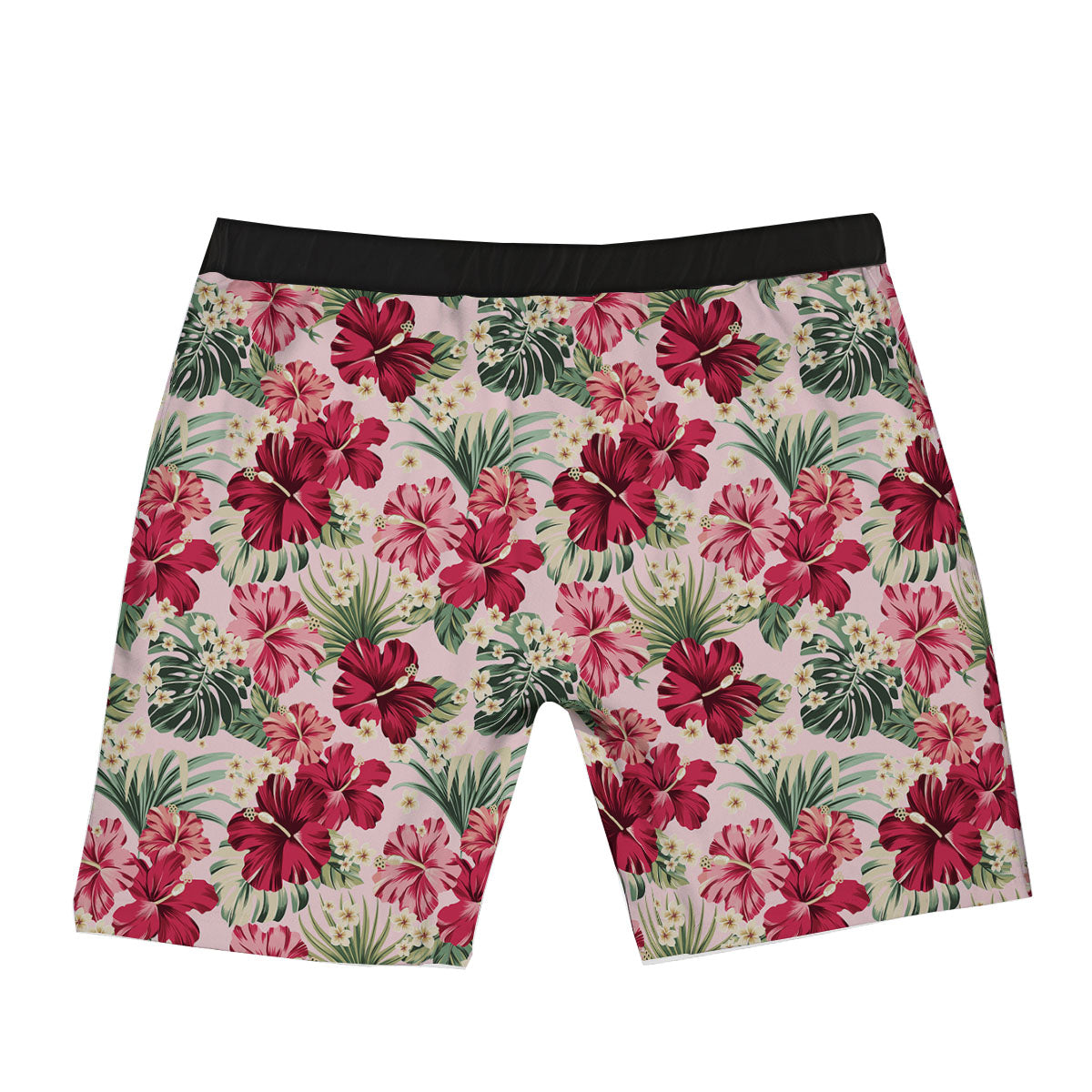 Floral Hibiscus Flower Print Pattern Boxer Briefs-grizzshop