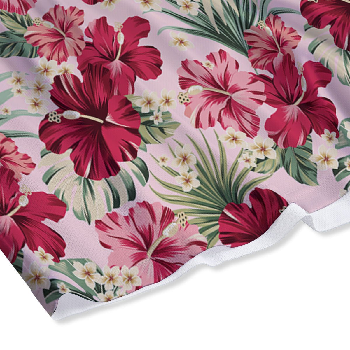 Floral Hibiscus Flower Print Pattern Mesh Shorts