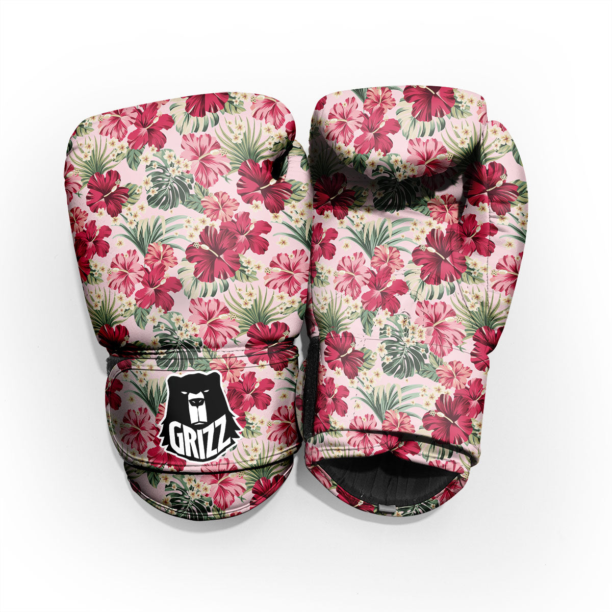 Floral Hibiscus Flower Print Pattern Pro Boxing Glove