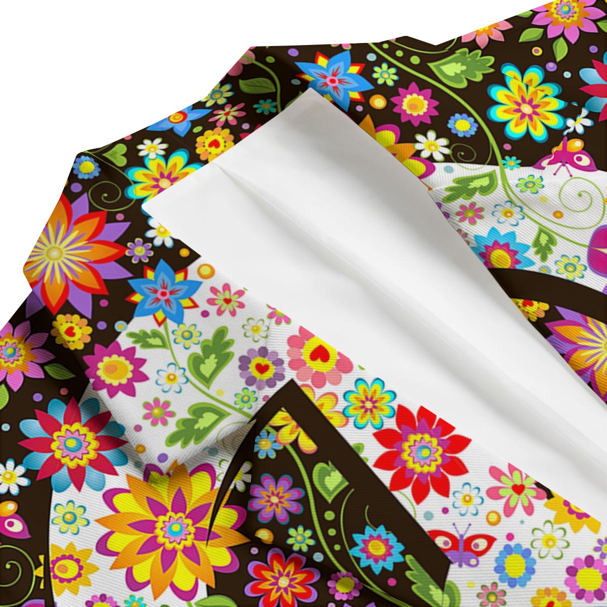 Floral Hippie Sign Men's Blazer-grizzshop