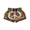 Floral Hippie Sign Muay Thai Boxing Shorts-grizzshop