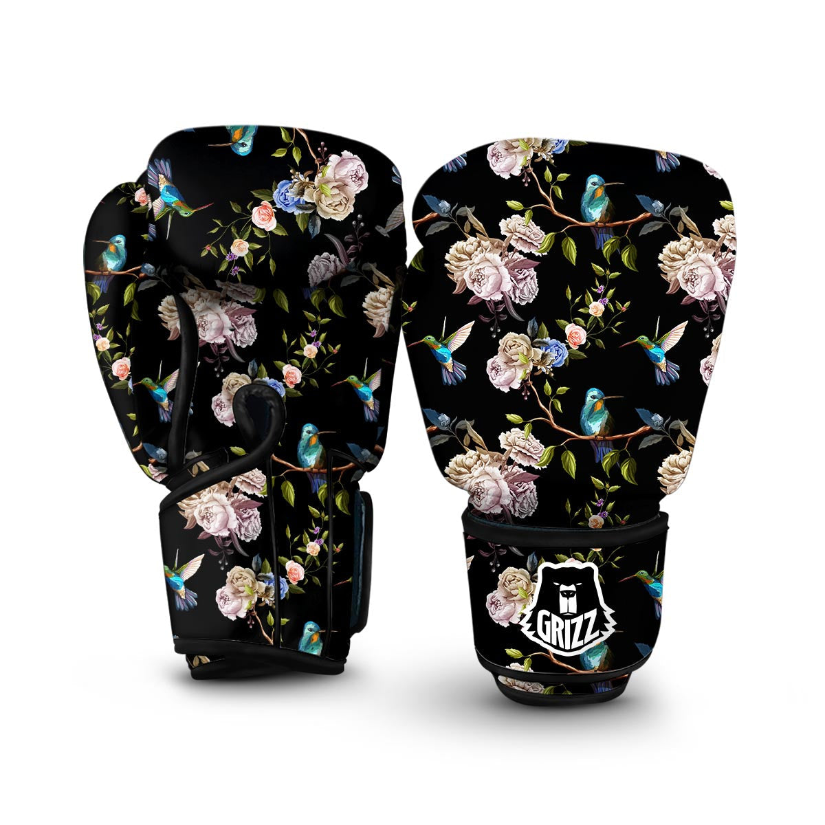 Floral Hummingbird Boxing Gloves-grizzshop