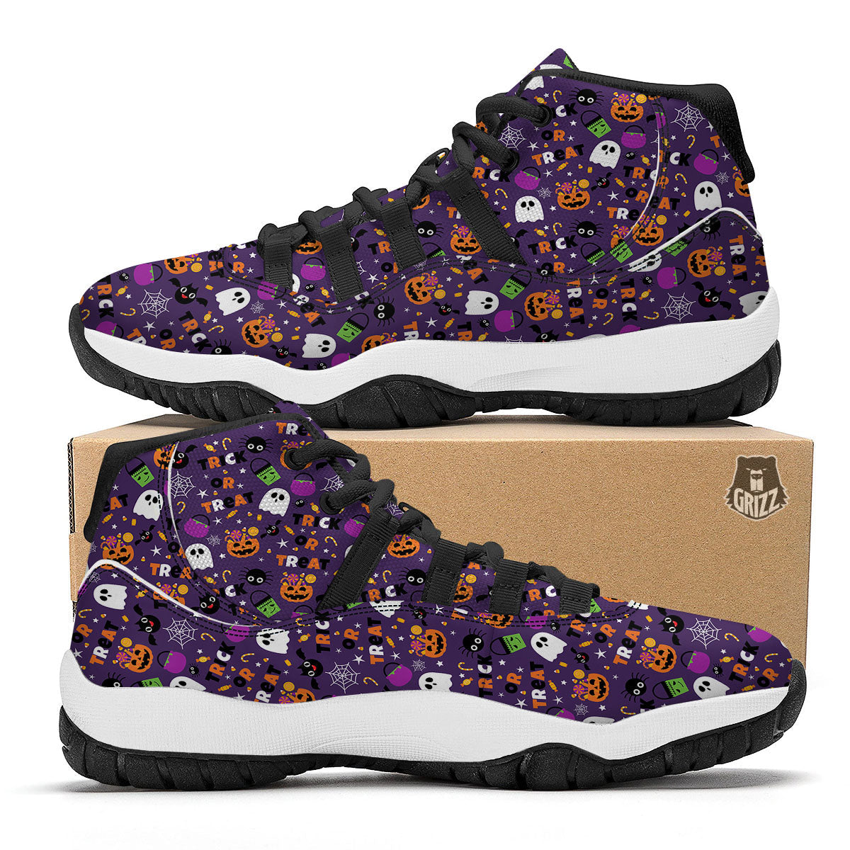 Floral Hummingbird Dark Blue Print Black Bball Shoes-grizzshop