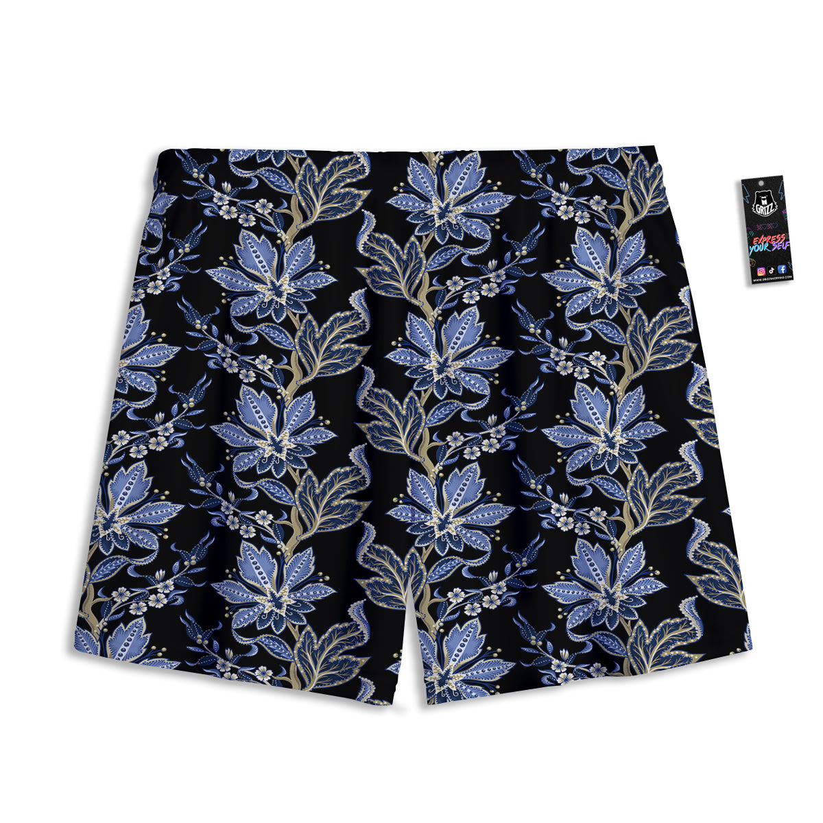 Floral Indian Vintage Print Pattern Mesh Shorts
