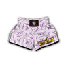 Floral Lavender Pattern Print Muay Thai Boxing Shorts-grizzshop