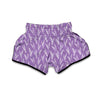 Floral Lavender Print Pattern Muay Thai Boxing Shorts-grizzshop