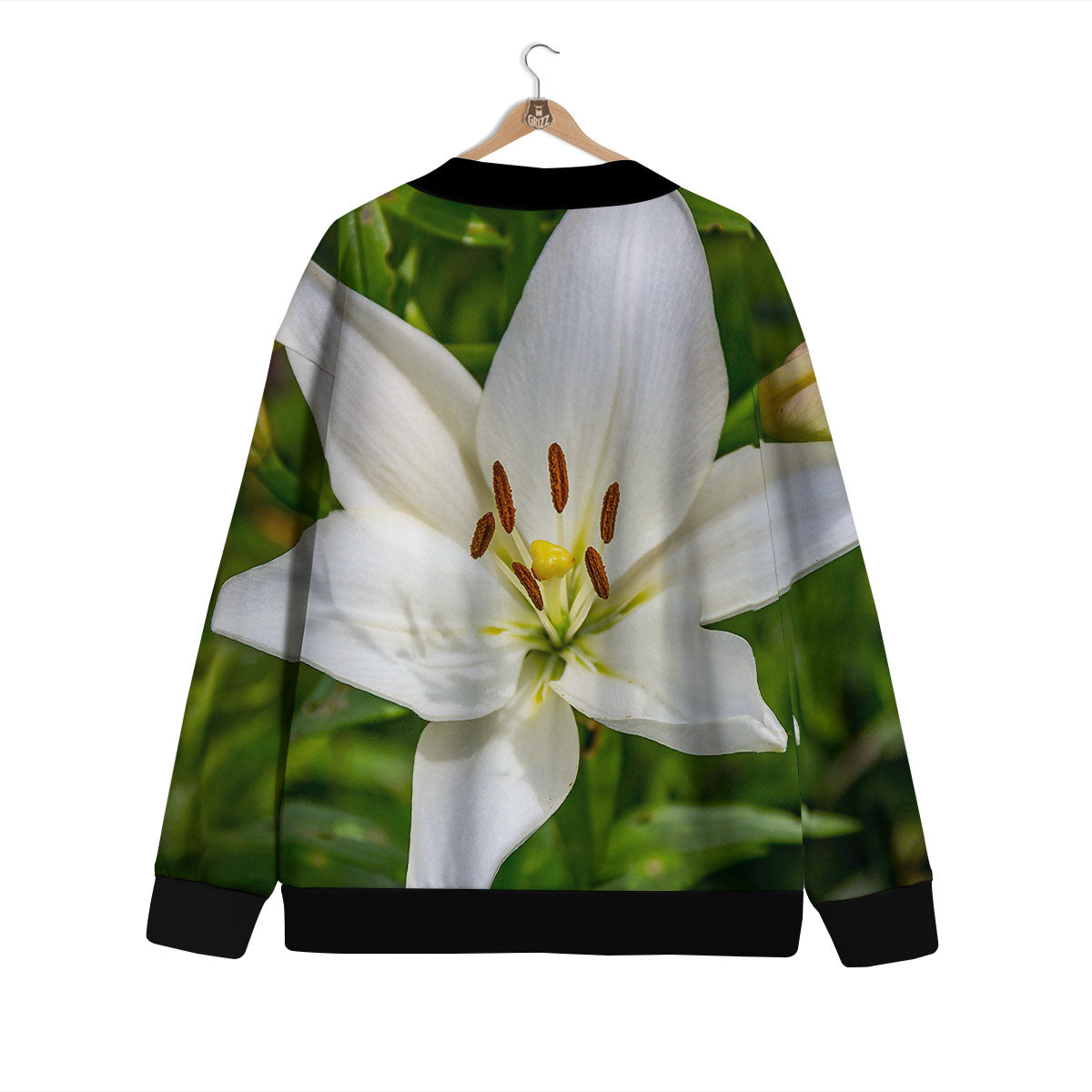 Floral Lily Print Cardigan-grizzshop