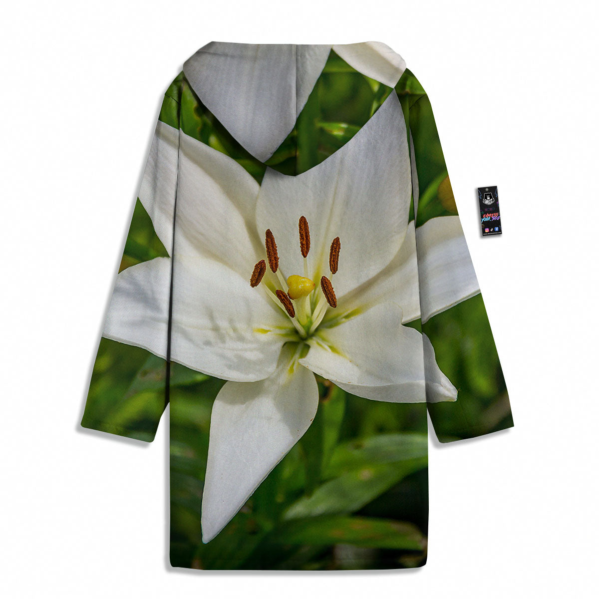 Floral Lily Print Men's Windbreaker Jacket-grizzshop